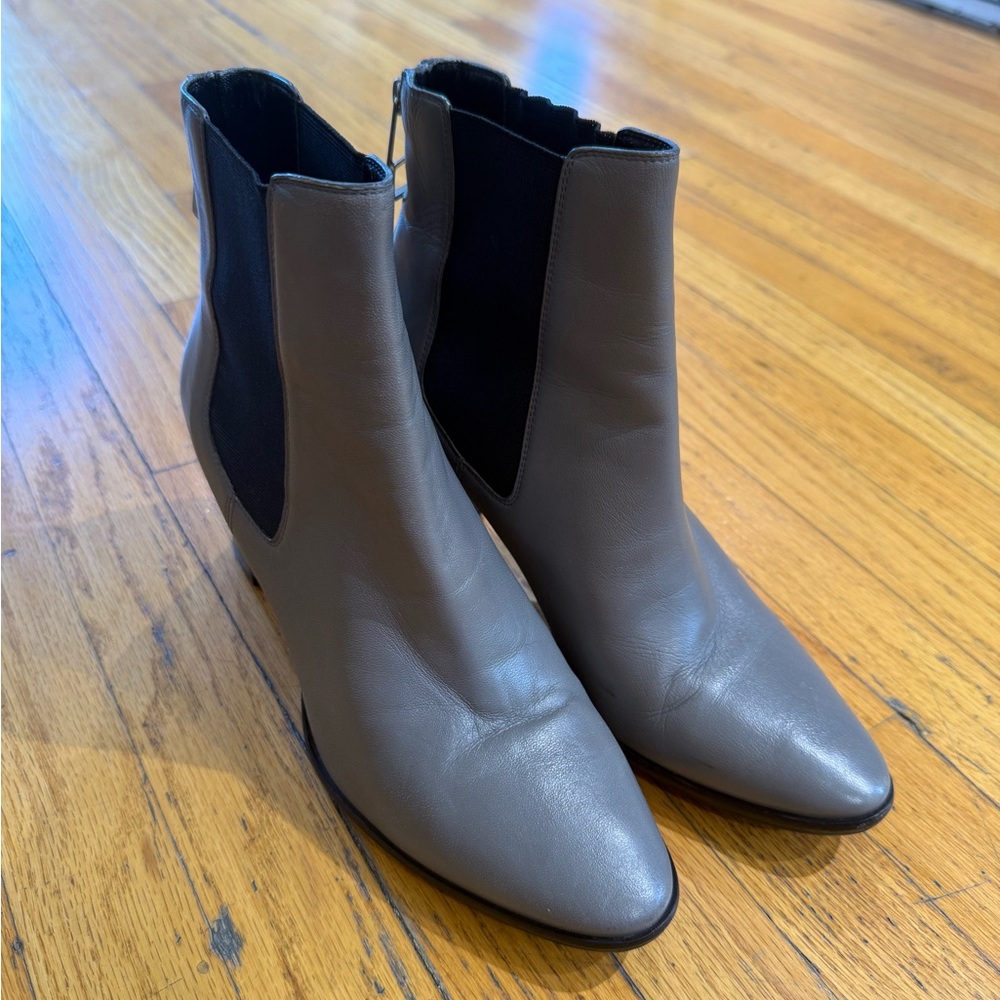 Balenciaga booties gray zipper accent (slip on) Beatle boots! 40